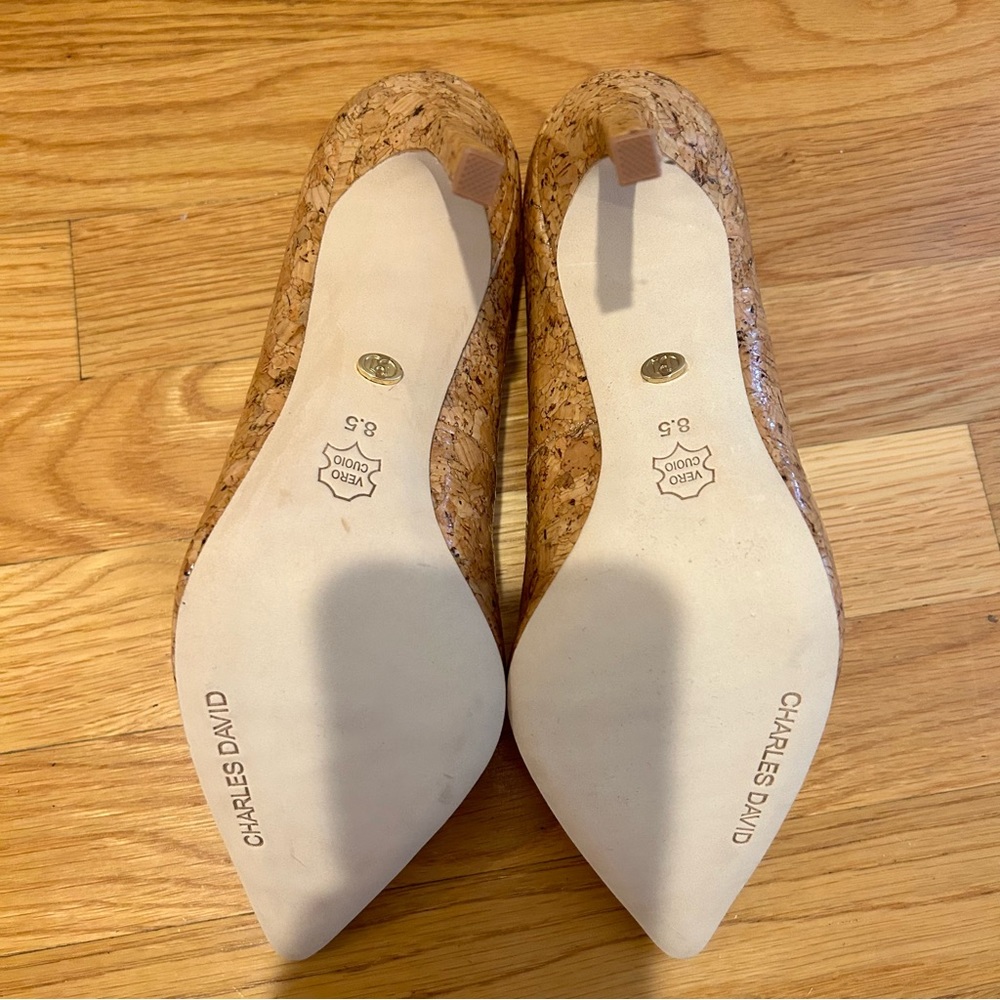 NWOT Cork Charles David Catarina Cork Heels - Picture 5 of 7